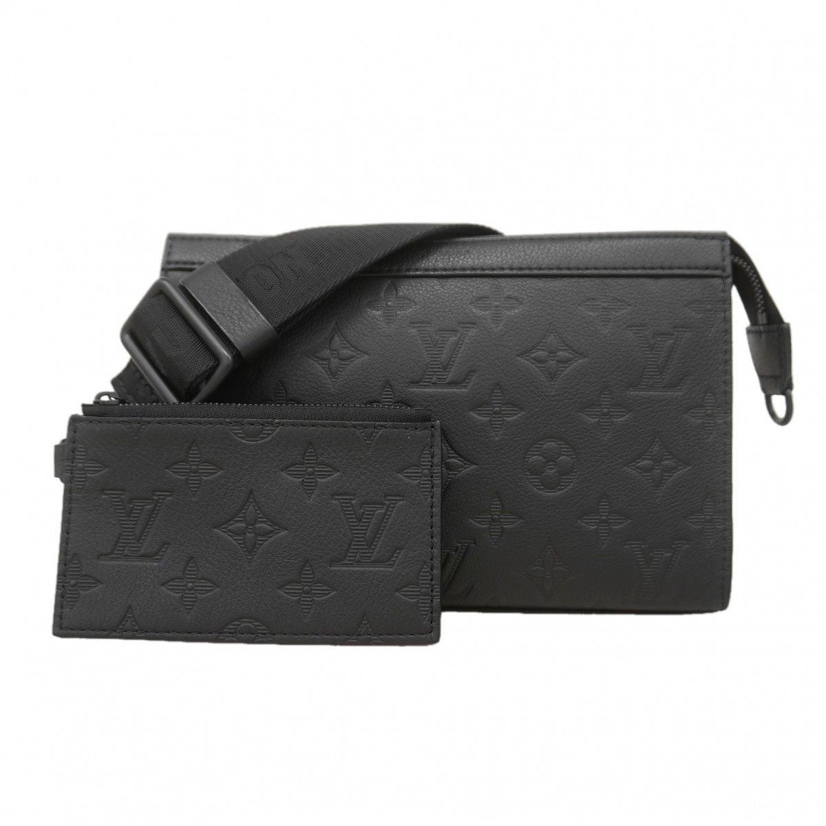 Louis Vuitton Shoulder Bag Monogram Shadow Gaston Wearable Wallet Black