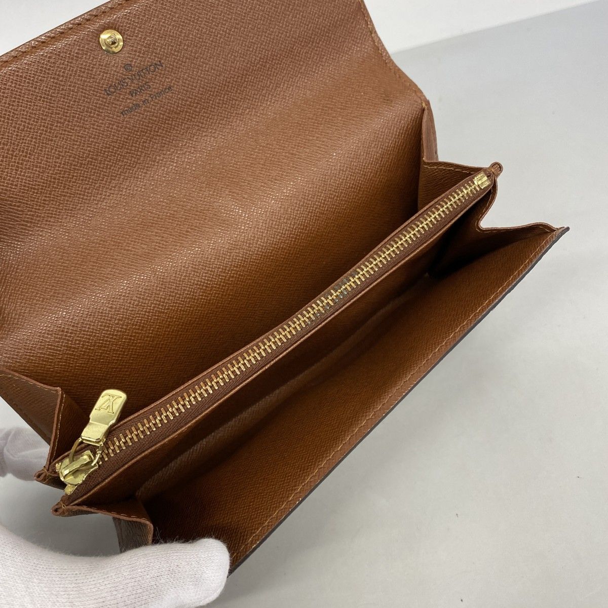 Louis Vuitton Wallet Monogram Pochette Porte-Monnaie Cles Brown — view 3