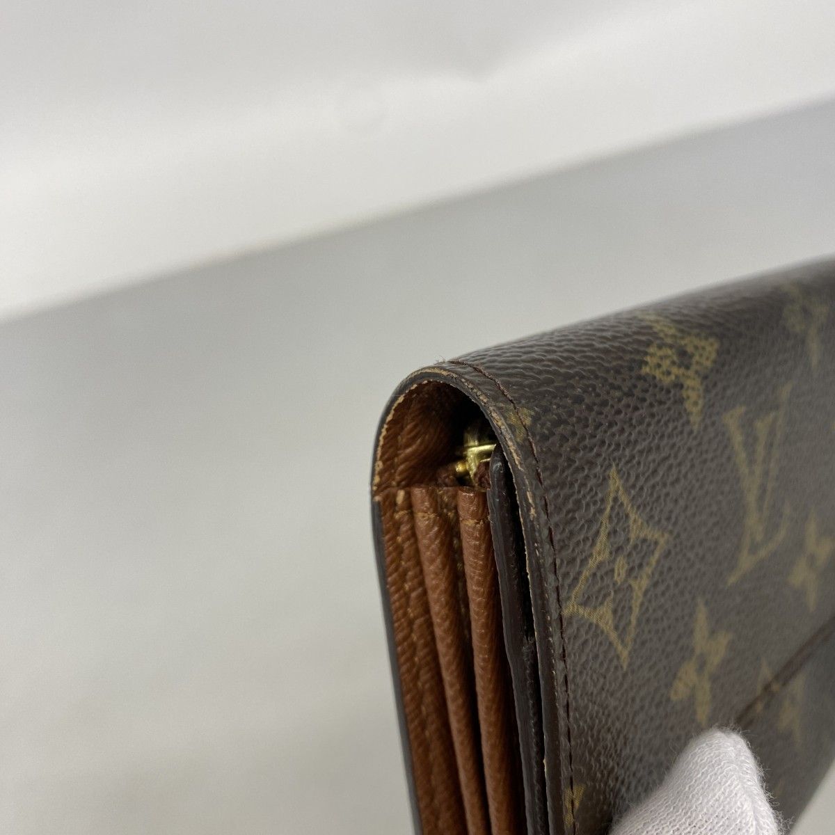 Louis Vuitton Wallet Monogram Pochette Porte-Monnaie Cles Brown — view 6