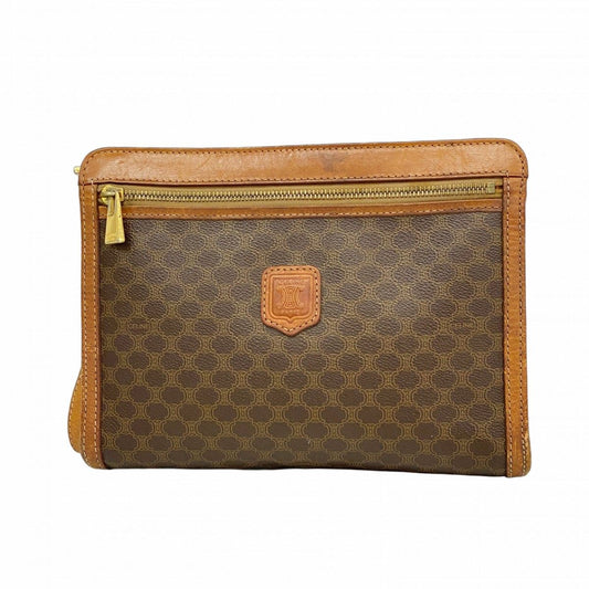 Celine Clutch Macadam Brown Gold