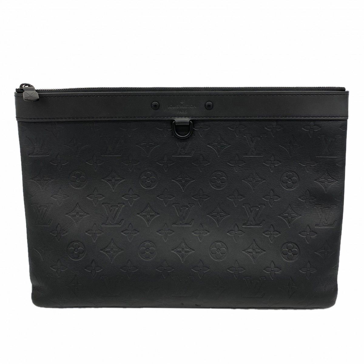 Louis Vuitton Clutch Monogram Shadow Pochette Discovery Black