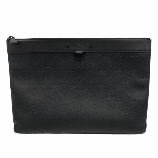 Louis Vuitton Clutch Monogram Shadow Pochette Discovery Black