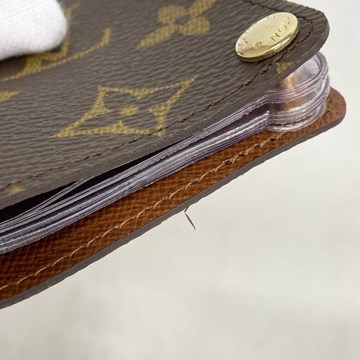 Louis Vuitton Card Case Monogram Holder Cles Depression Brown — view 5