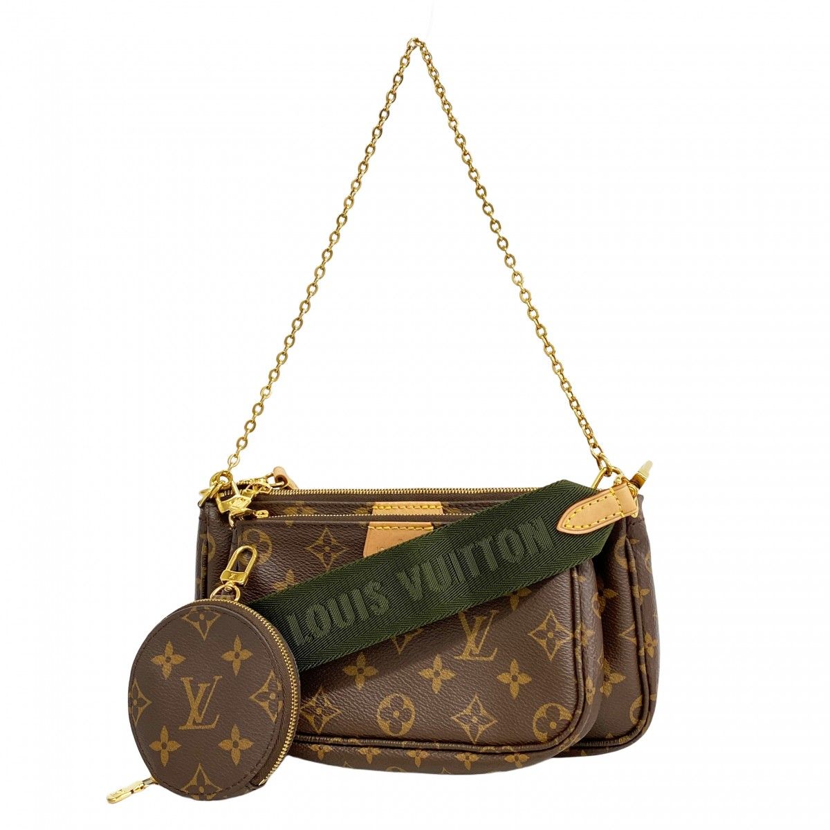 Louis Vuitton Handbag Monogram Multi Pochette Khaki 2-Way
