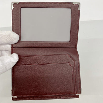 Cartier Card Case Must Leather Black Silver — view 3