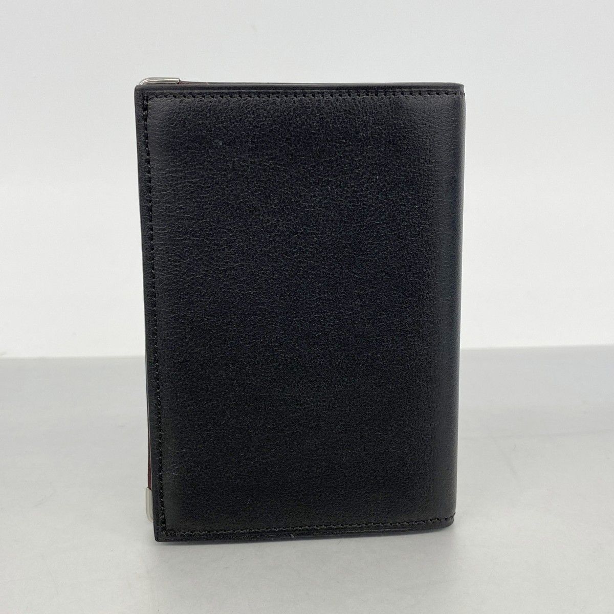 Cartier Card Case Must Leather Black Silver — view 7