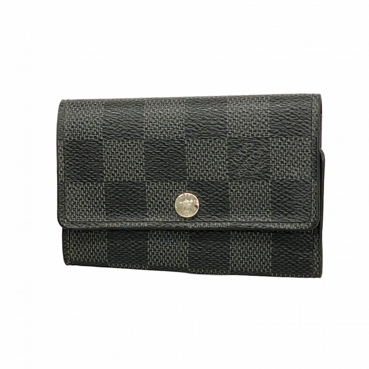 Louis Vuitton Key Case Damier Graphite Multicles 6 Black Gray Key Holder