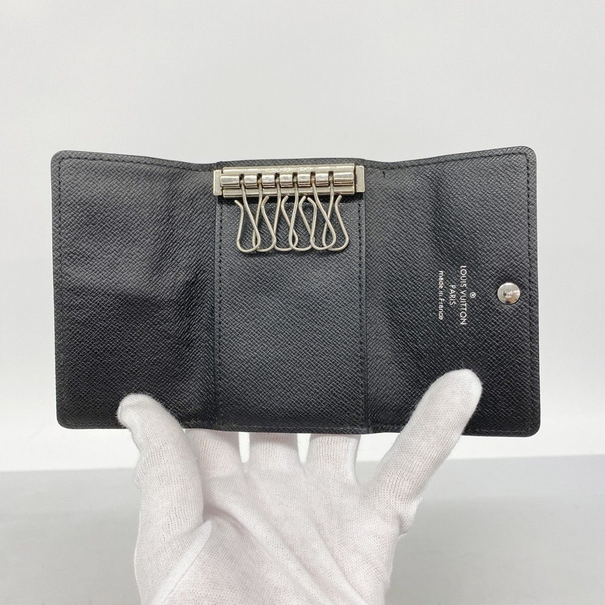 Louis Vuitton Key Case Damier Graphite Multicles 6 Black Gray Key Holder — view 3