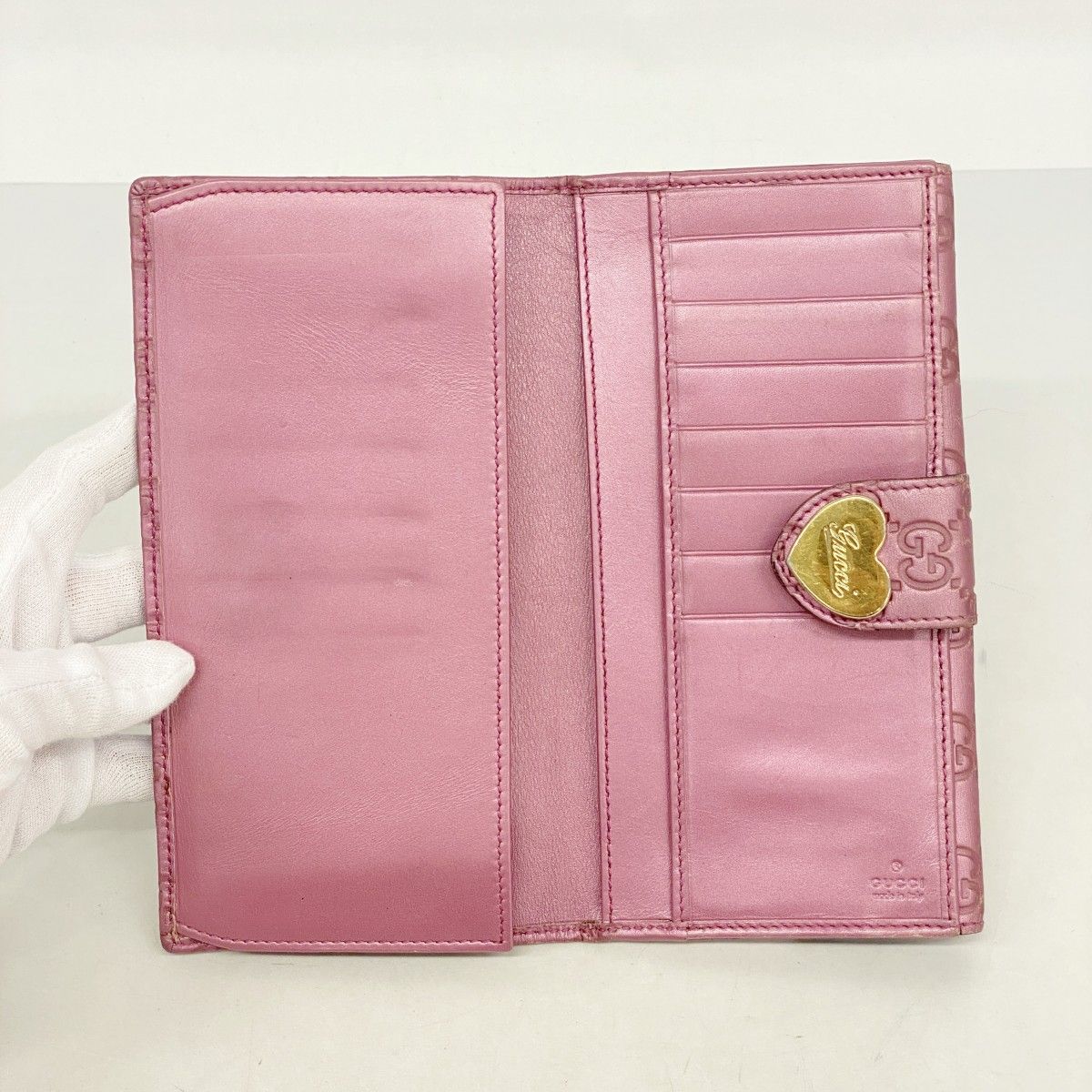 Gucci Wallet Guccissima Leather Pink Gold — view 3