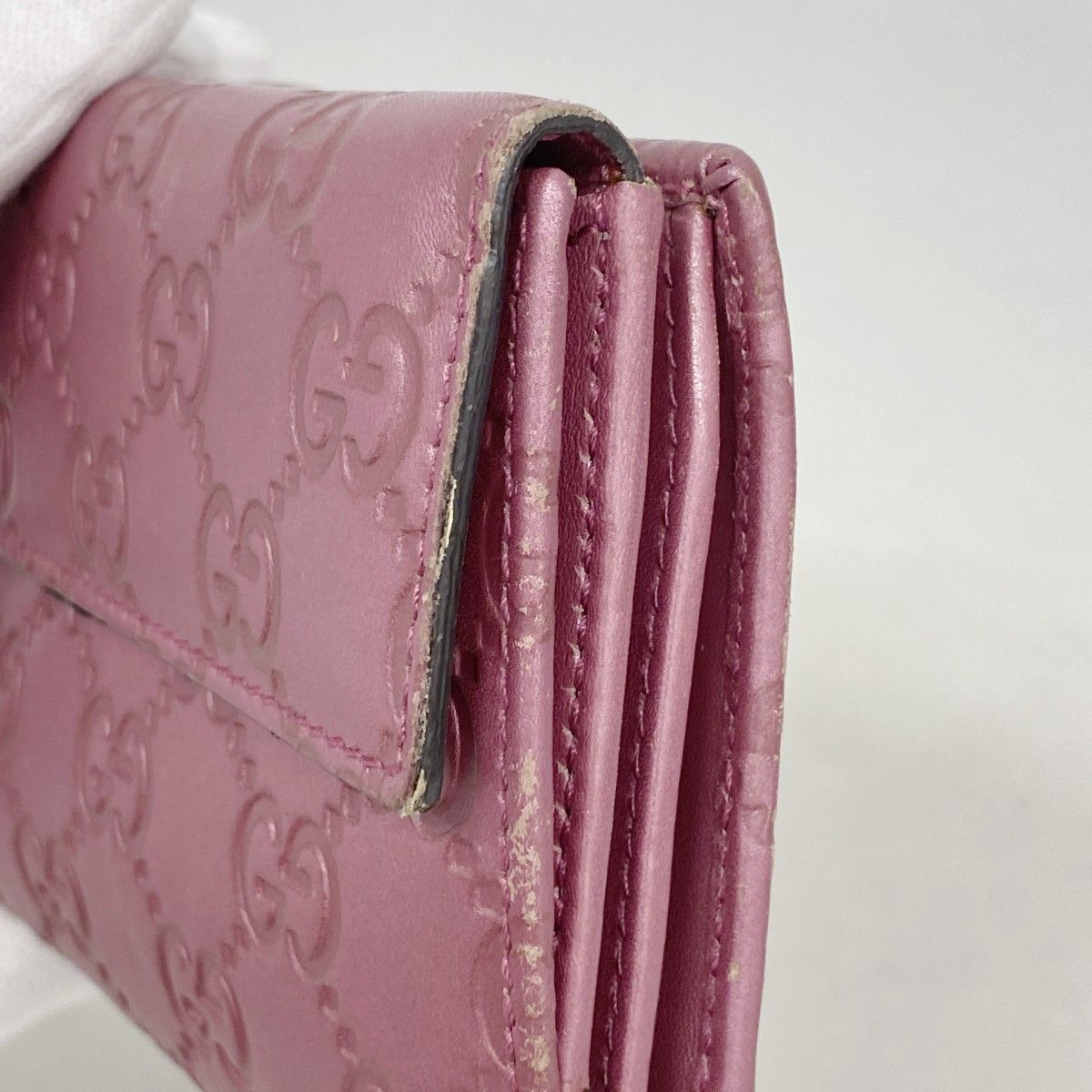 Gucci Wallet Guccissima Leather Pink Gold — view 6
