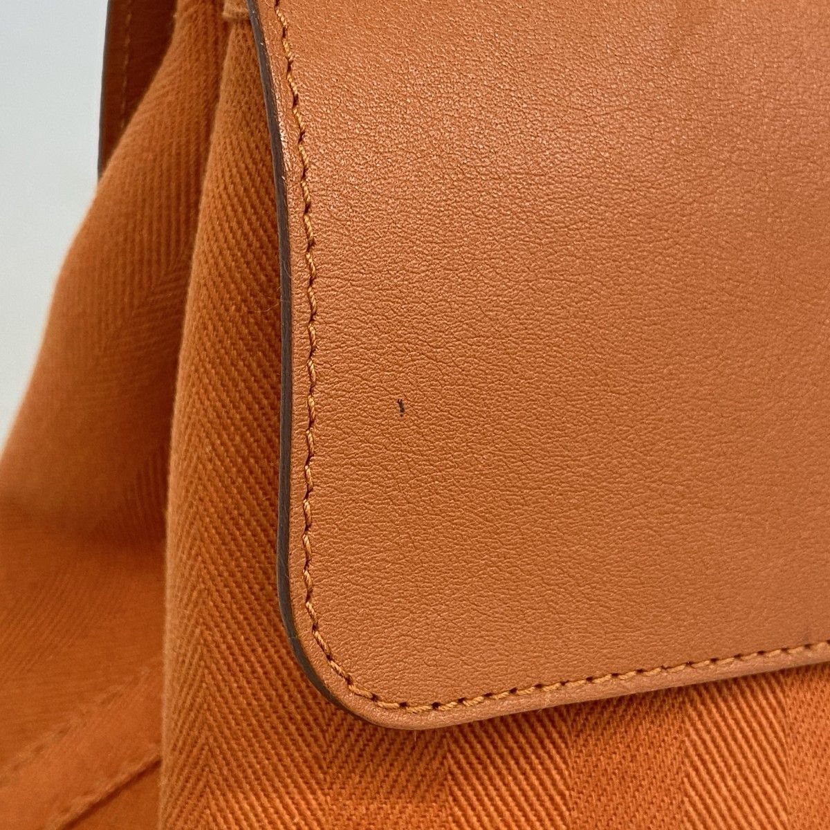 Hermes Handbag Valparaiso PM Toilet Blanc Orange Silver — view 8