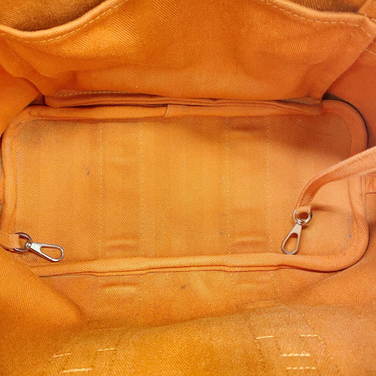 Hermes Handbag Valparaiso PM Toilet Blanc Orange Silver — view 4