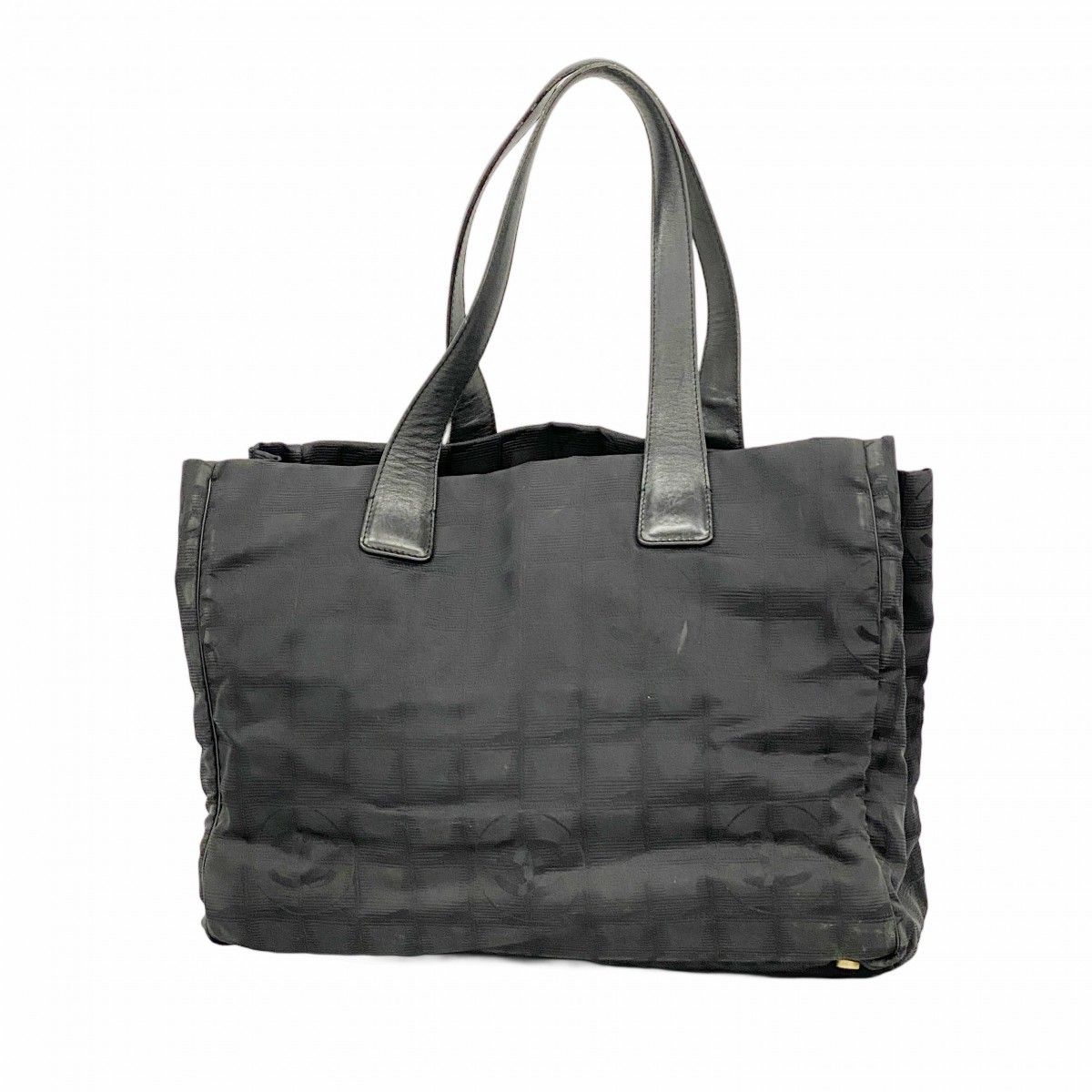 Chanel Tote New Travel Nylon Black Gold