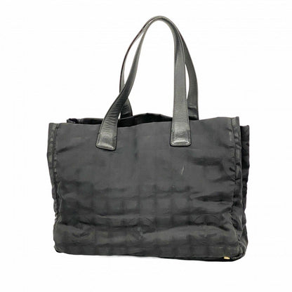 Chanel Tote New Travel Nylon Black Gold