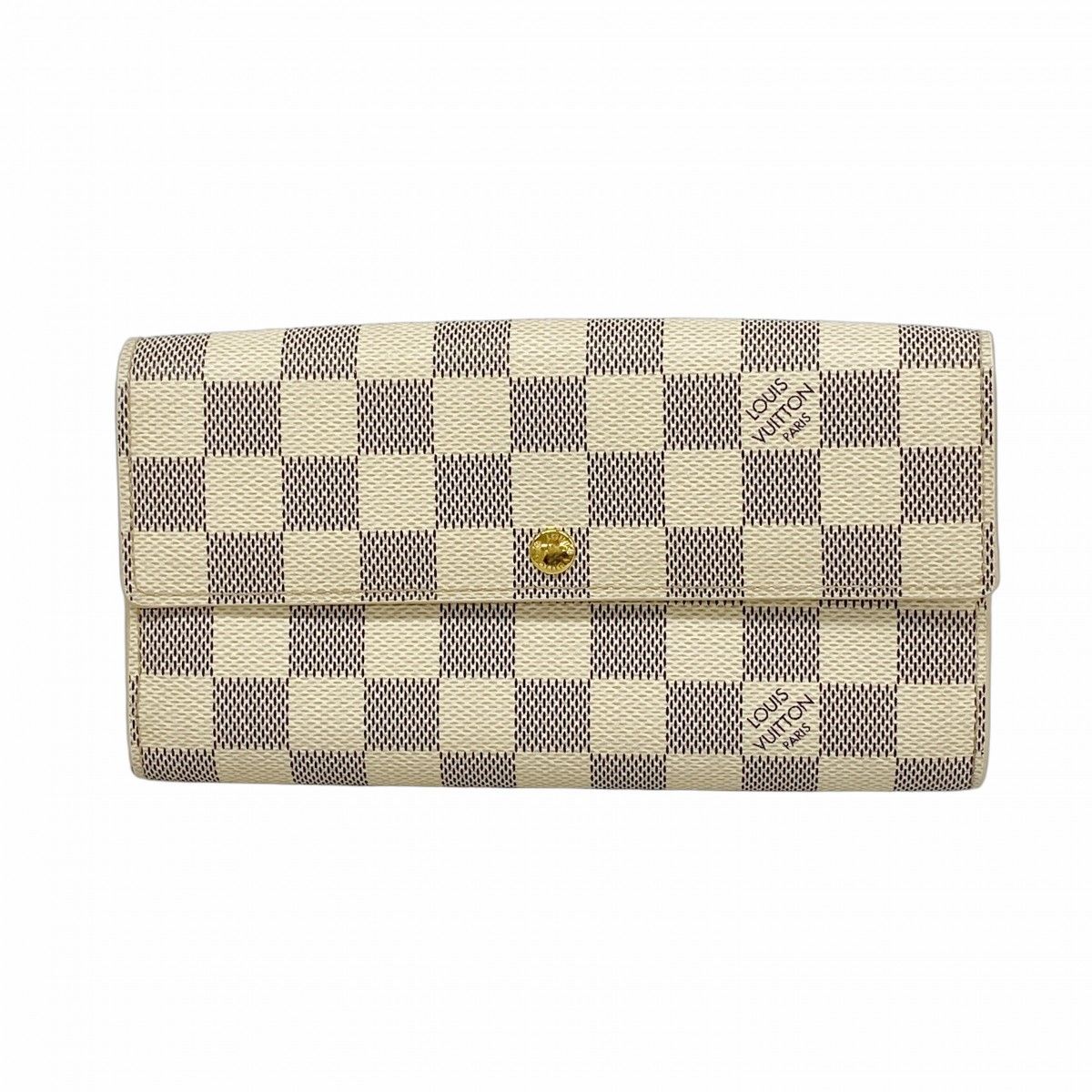 Louis Vuitton Wallet Damier Azur Portefeuille Sarah White