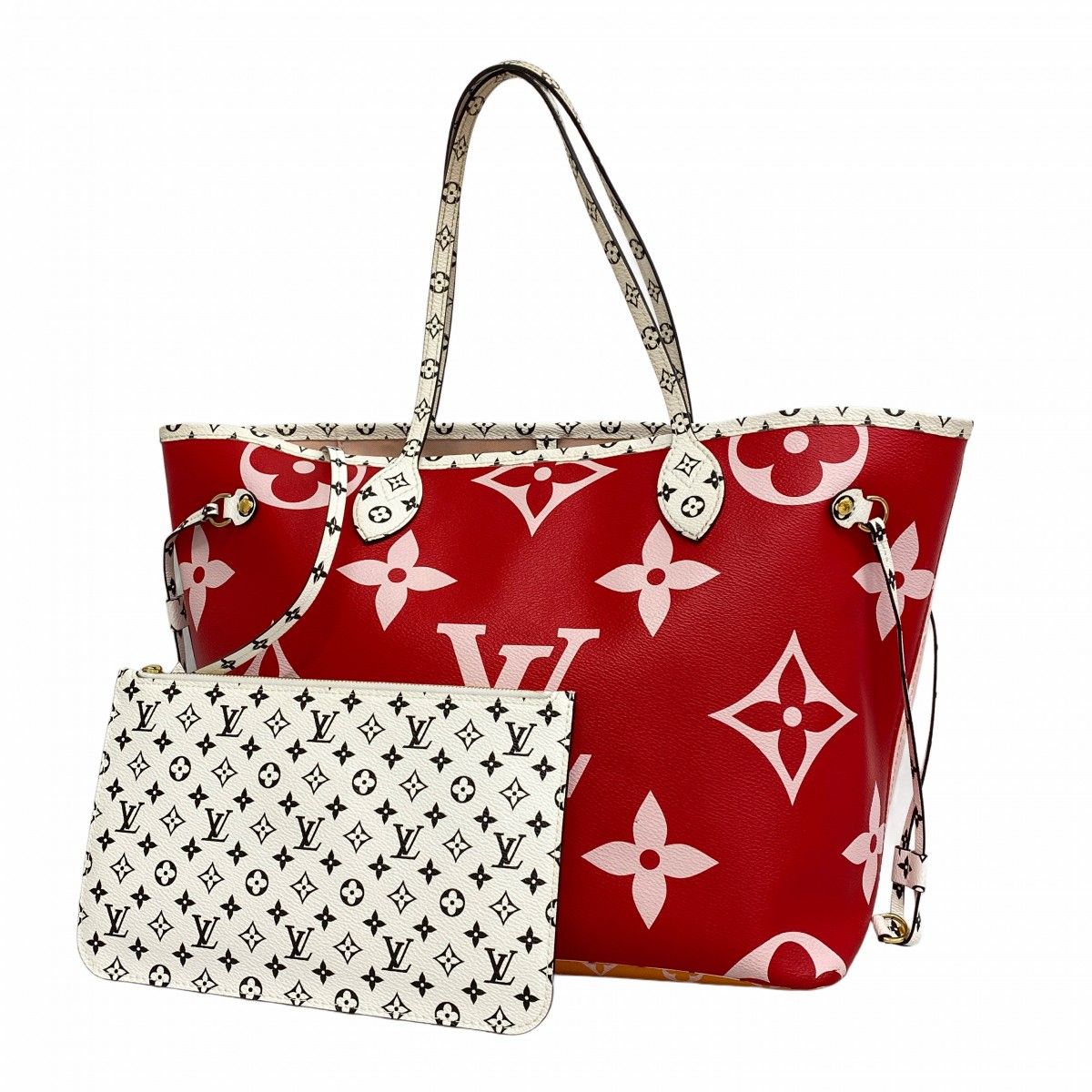 Louis Vuitton Tote Monogram Giant Neverfull MM Pink Rouge
