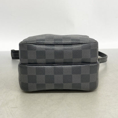 Louis Vuitton Shoulder Bag Damier Graphite Rem Black Gray — view 3