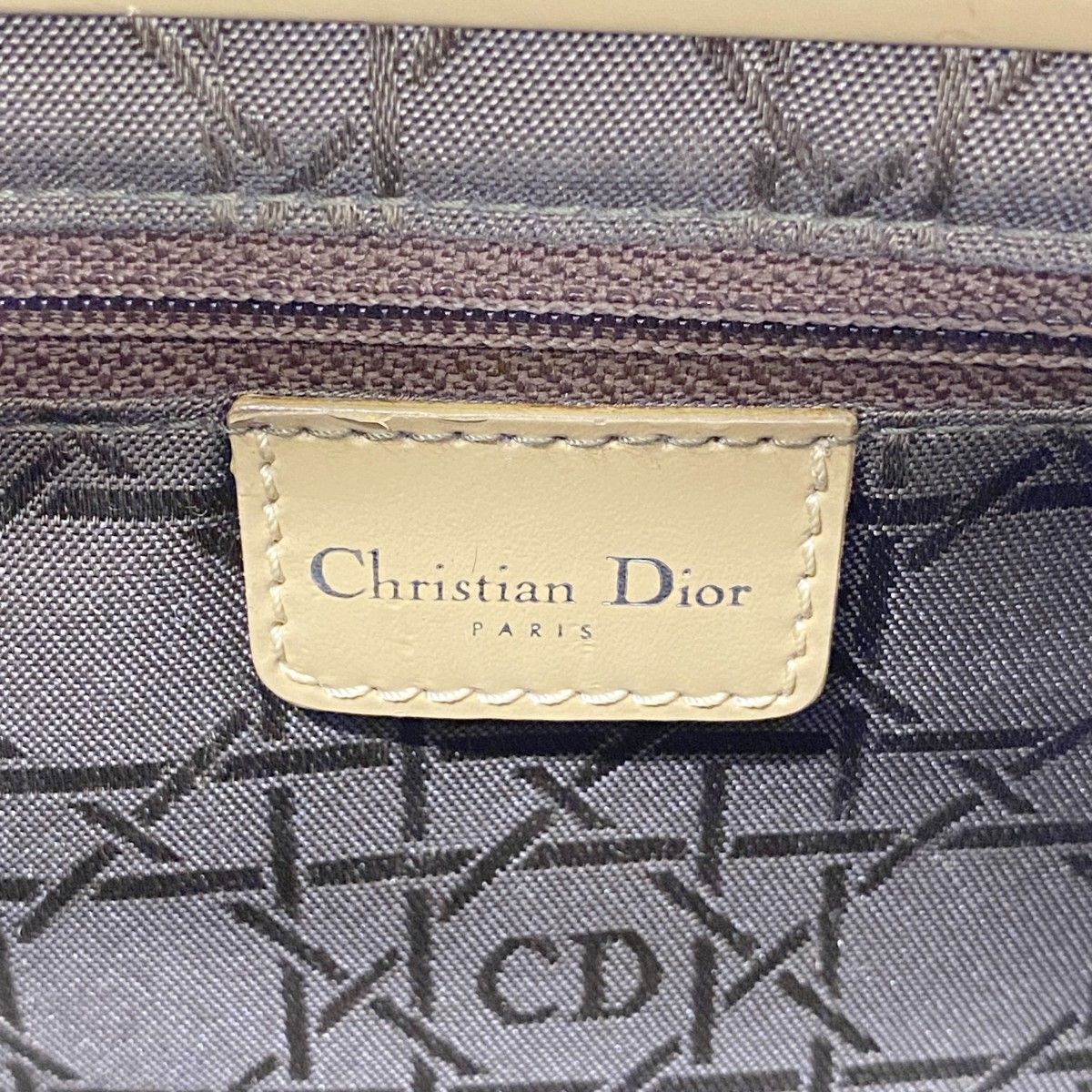 Dior Handbag Maris Pearl Leather Beige Silver — view 5