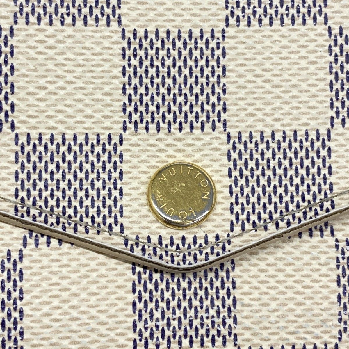 Louis Vuitton Wallet Damier Azur Portefeuille Sarah White — view 9