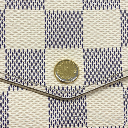 Louis Vuitton Wallet Damier Azur Portefeuille Sarah White — view 9