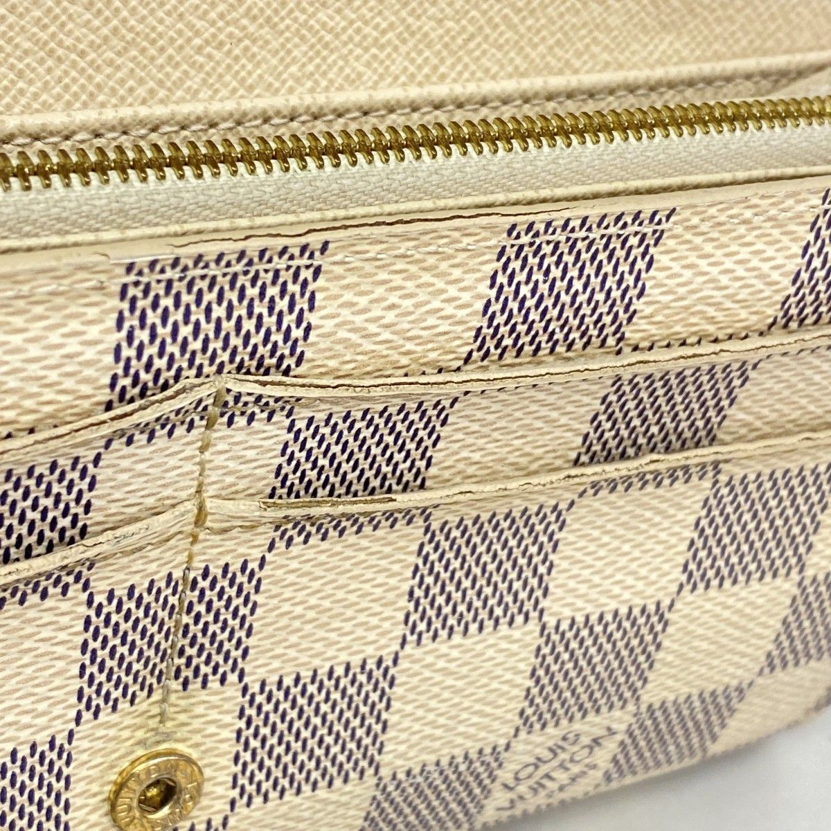 Louis Vuitton Wallet Damier Azur Portefeuille Sarah White — view 8