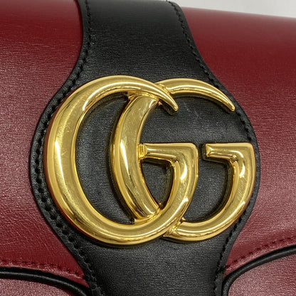 Gucci Shoulder Bag GG Marmont Leather Red Gold — view 9
