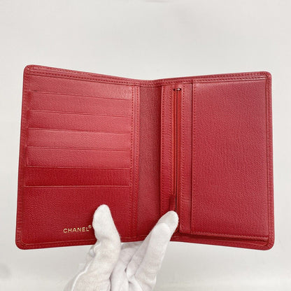 Chanel Wallet Leather Red Gold — view 3