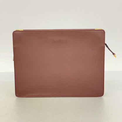 Cartier Clutch Must Leather Bordeaux Gold — view 9