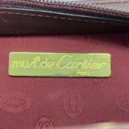 Cartier Clutch Must Leather Bordeaux Gold — view 5