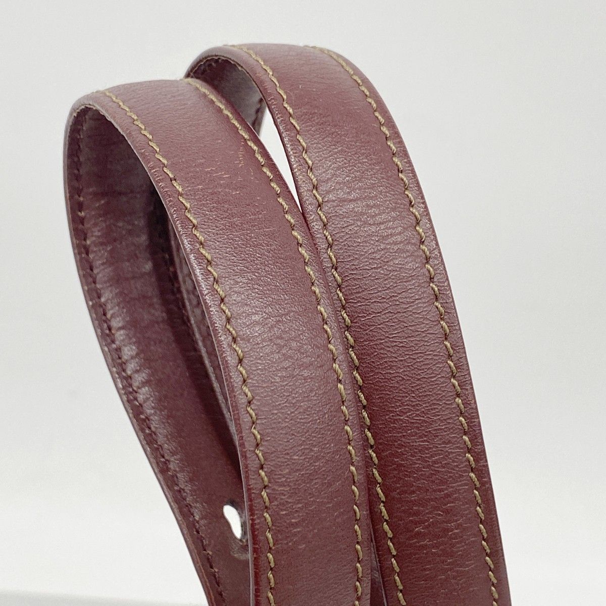 Cartier Shoulder Bag Must Leather Bordeaux Gold — view 9