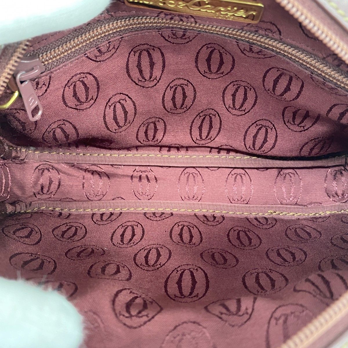 Cartier Shoulder Bag Must Leather Bordeaux Gold — view 4