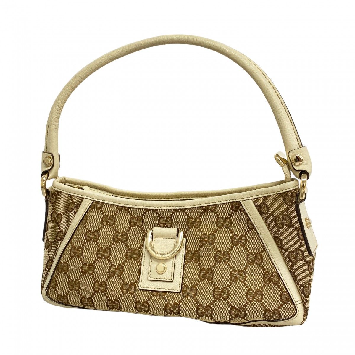 Gucci Handbag GG Canvas Abbey Beige Champagne Gold