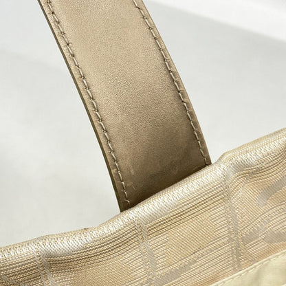 Chanel Tote New Travel Nylon Beige Gold — view 7