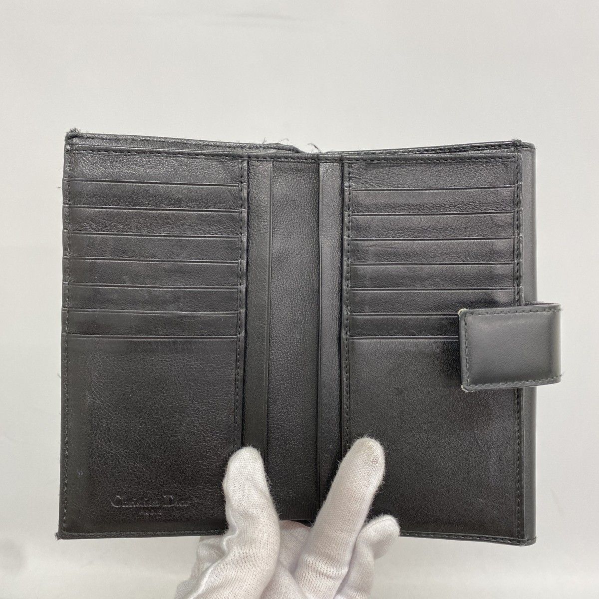 Dior Wallet Street Chic Canvas Leather Black Silver — view 3