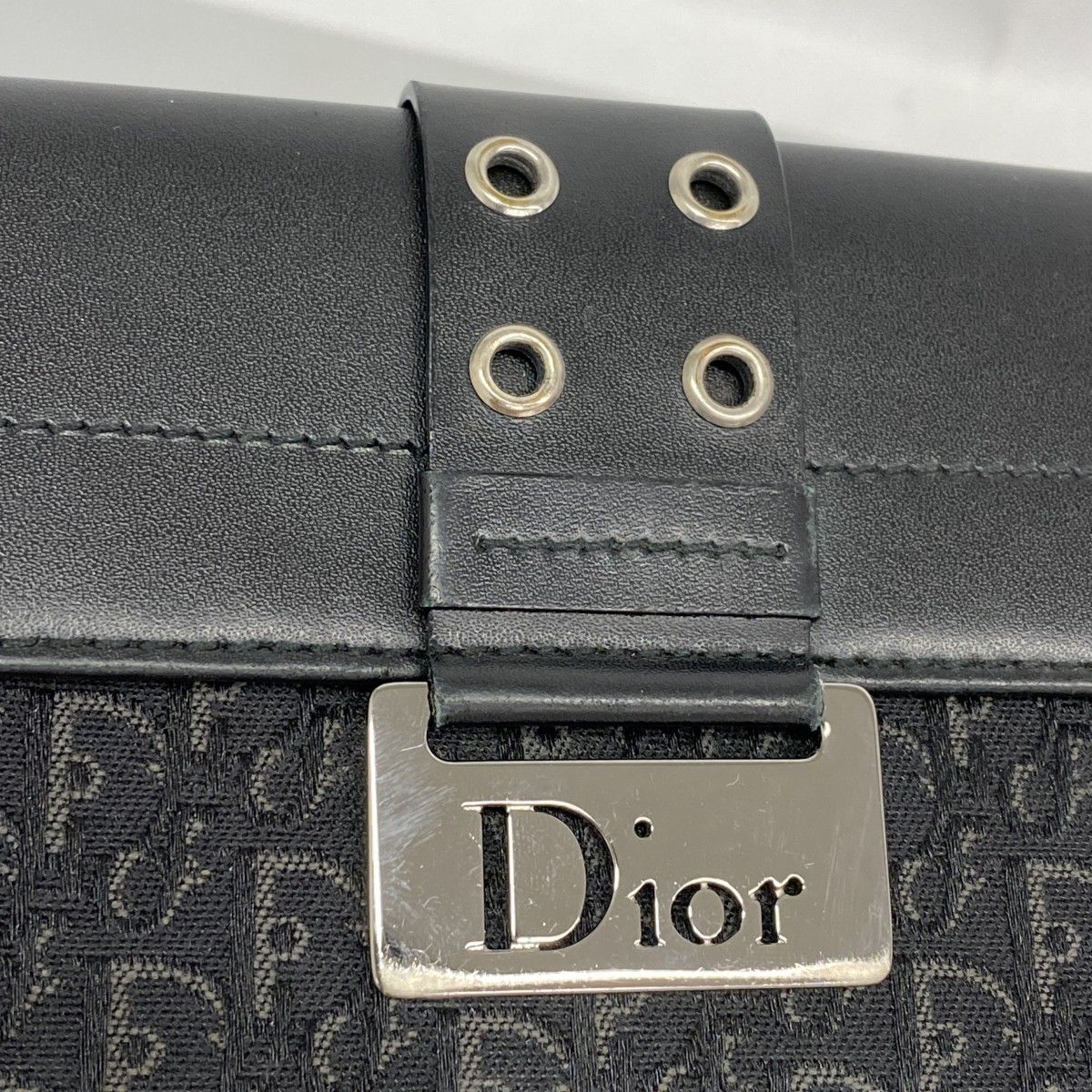 Dior Wallet Street Chic Canvas Leather Black Silver — view 8