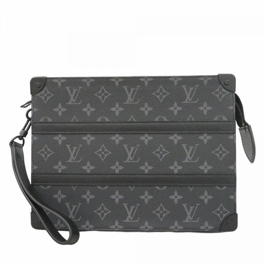 Louis Vuitton Clutch Monogram Eclipse Trunk Pochette Black