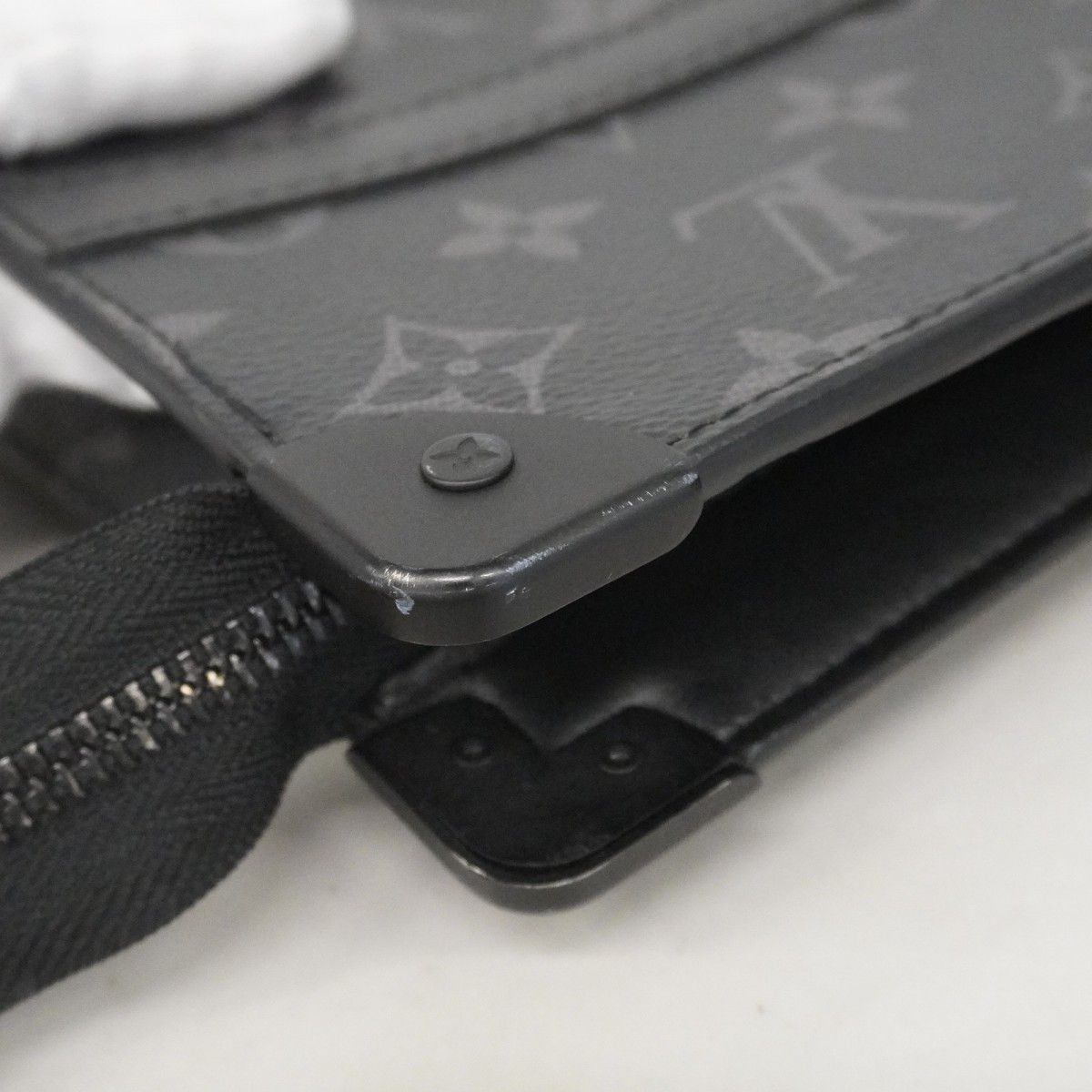 Louis Vuitton Clutch Monogram Eclipse Trunk Pochette Black — view 7