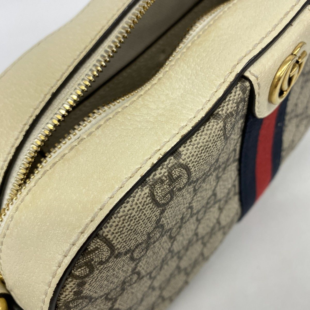 Gucci Shoulder Bag Ophidia Beige Gold — view 7