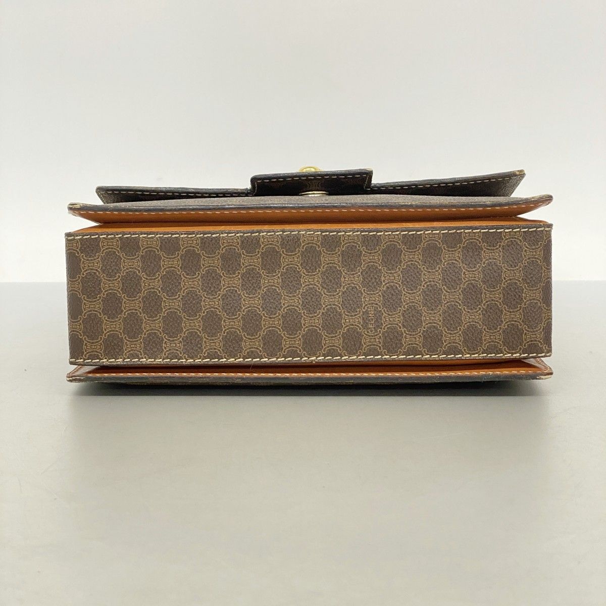 Celine Shoulder Bag Macadam Brown Gold — view 3