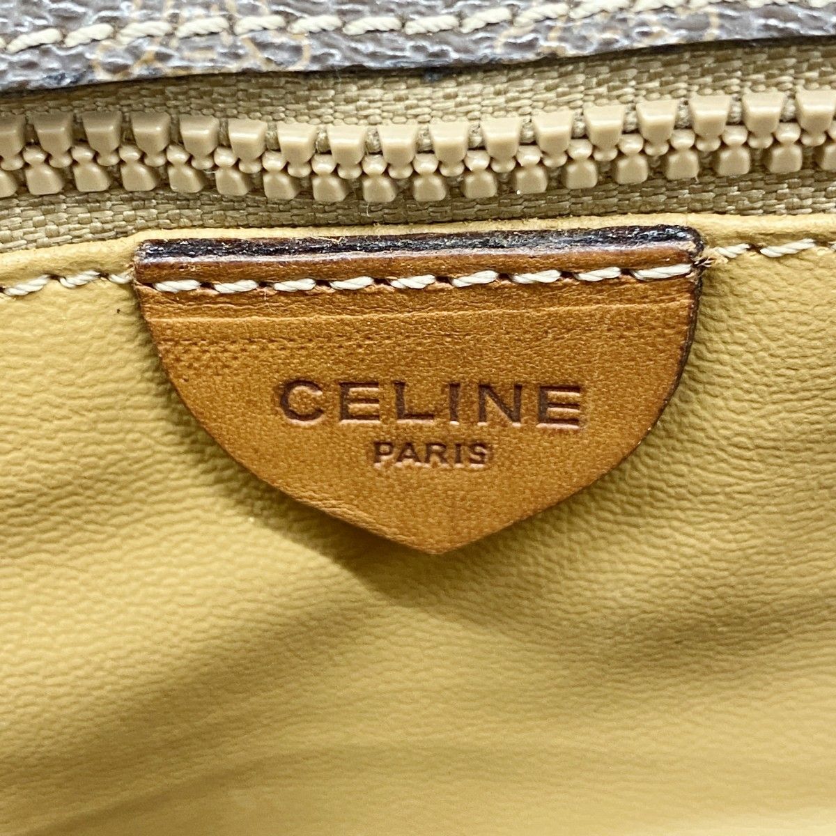 Celine Shoulder Bag Macadam Brown Gold — view 5