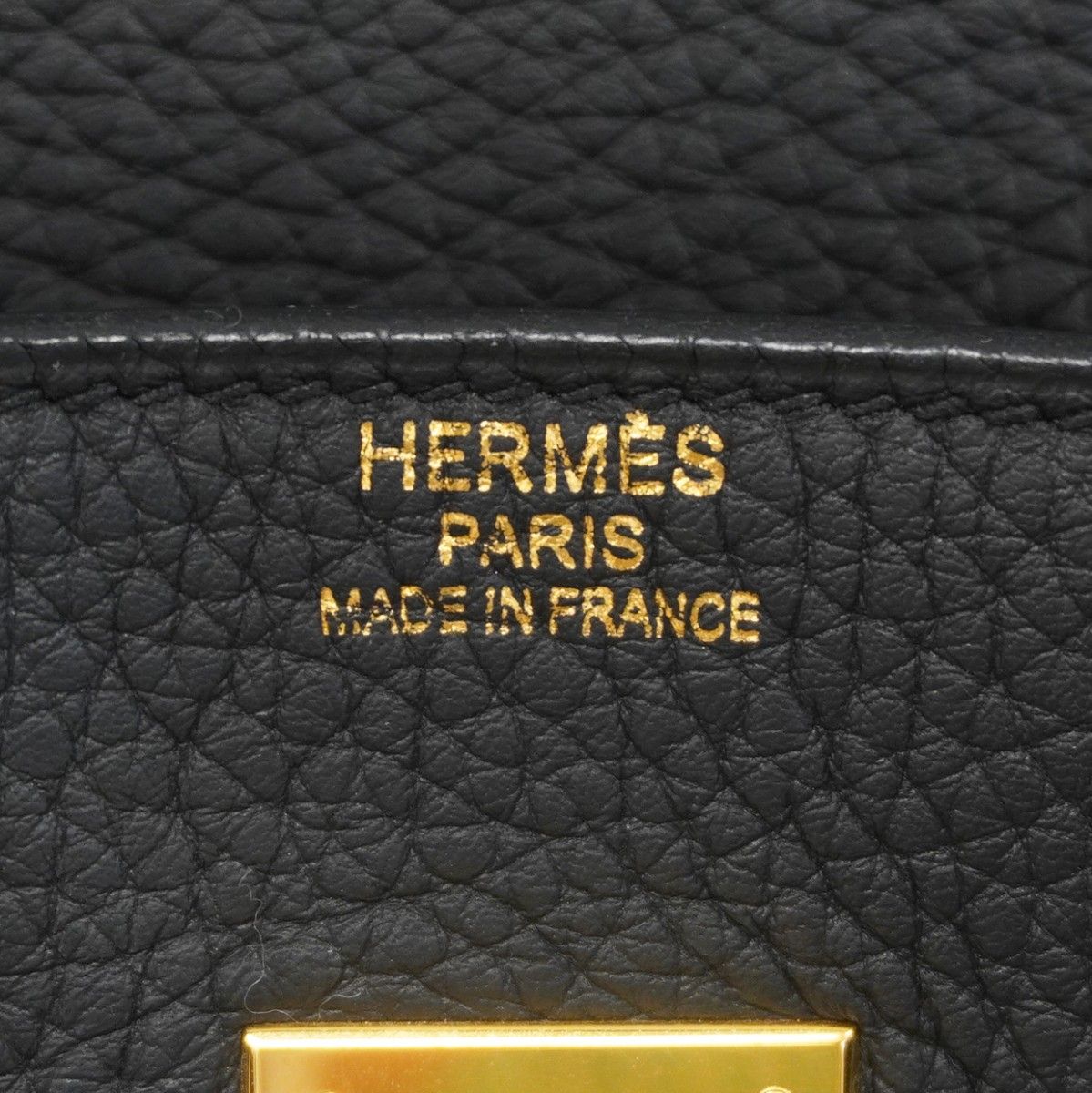 Hermes Handbag Birkin 35 Taurillon Clemence Black Gold — view 5