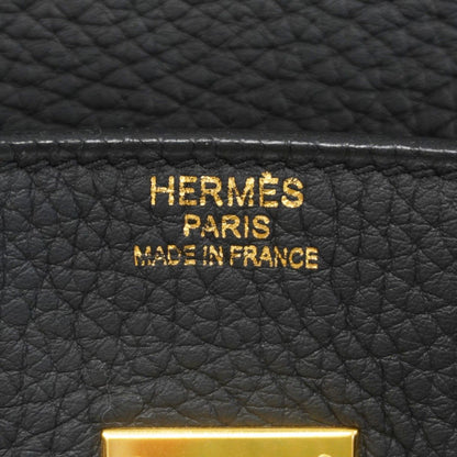 Hermes Handbag Birkin 35 Taurillon Clemence Black Gold — view 5