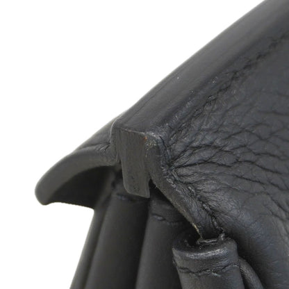 Hermes Handbag Birkin 35 Taurillon Clemence Black Gold — view 8