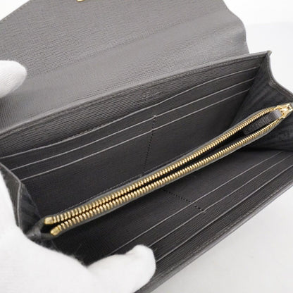 Fendi Wallet Leather Pink Gray Gold — view 3