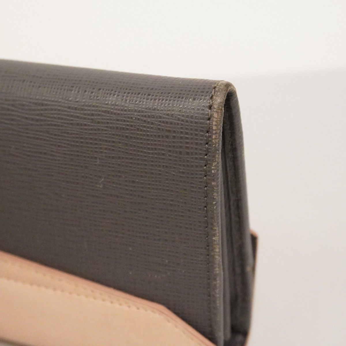 Fendi Wallet Leather Pink Gray Gold — view 6