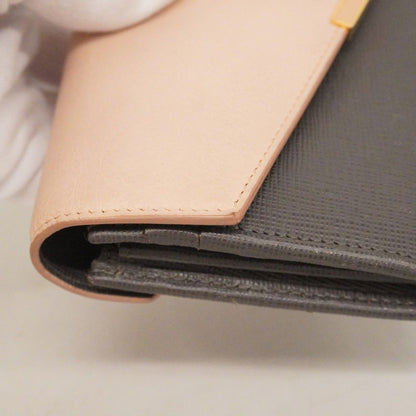 Fendi Wallet Leather Pink Gray Gold — view 5
