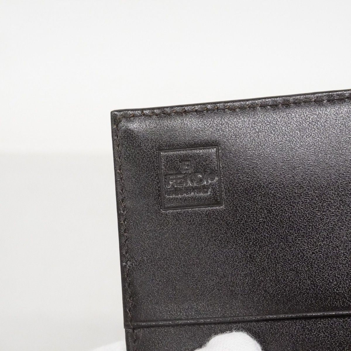 Fendi Wallet Zucca Nylon Canvas Brown Silver — view 4