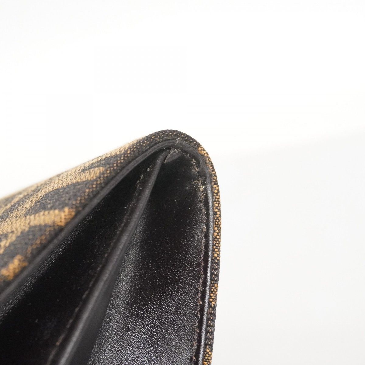 Fendi Wallet Zucca Nylon Canvas Brown Silver — view 5