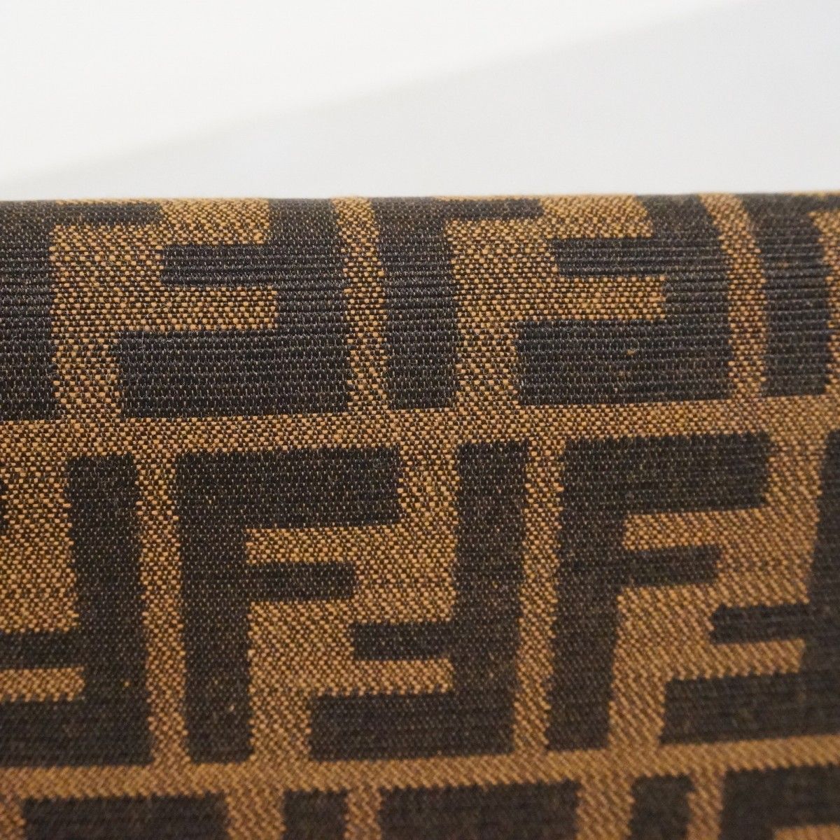 Fendi Wallet Zucca Nylon Canvas Brown Silver — view 6