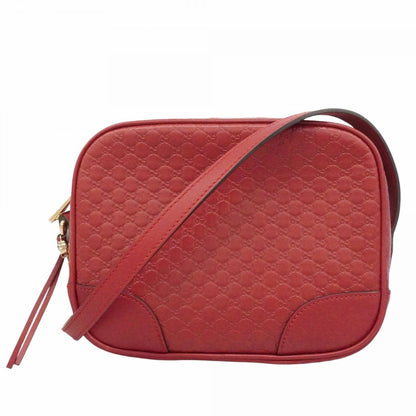 Gucci Shoulder Bag Micro Guccissima Leather Red Chien Pants Gold